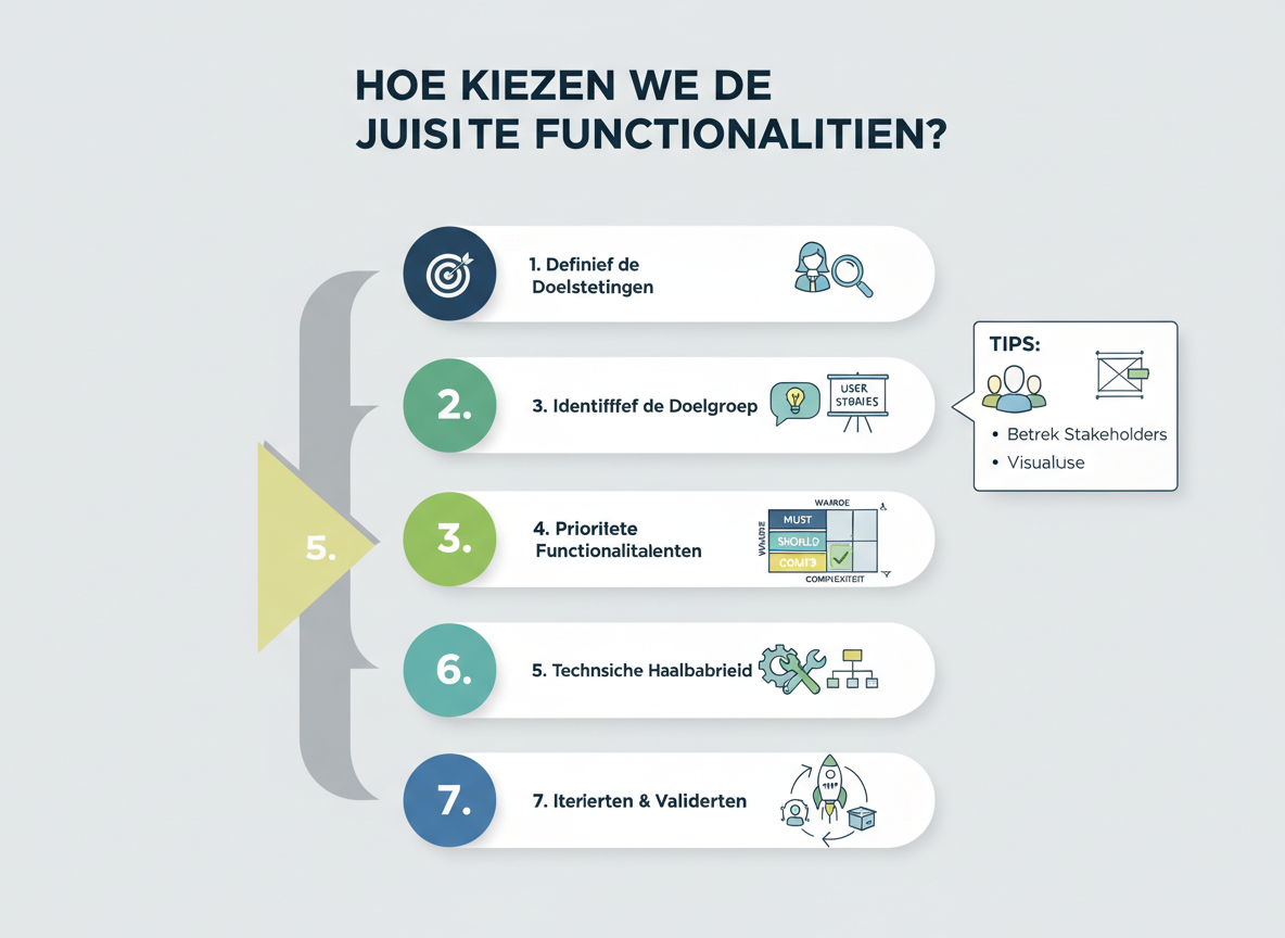 Hoe kiezen wij de juiste functionaliteiten - Maatwerk website features van Upgrademijnwebsite.nl