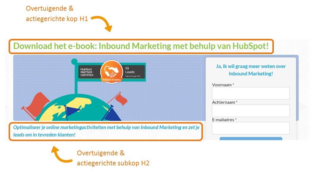 Overtuigende en actiegerichte kop